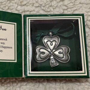 Vintage NEW Ganz Silver A Wish For You Ornament